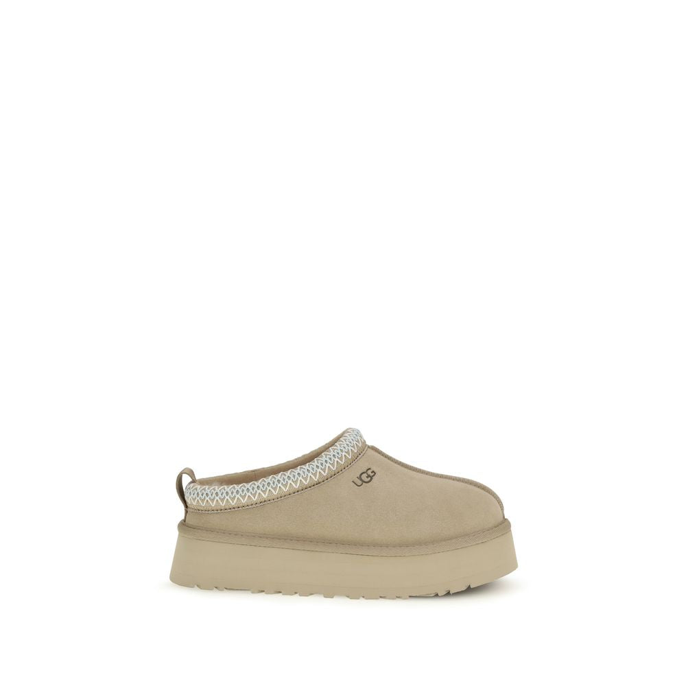 UGG Beige Kalbsleder Bos Taurus Mules