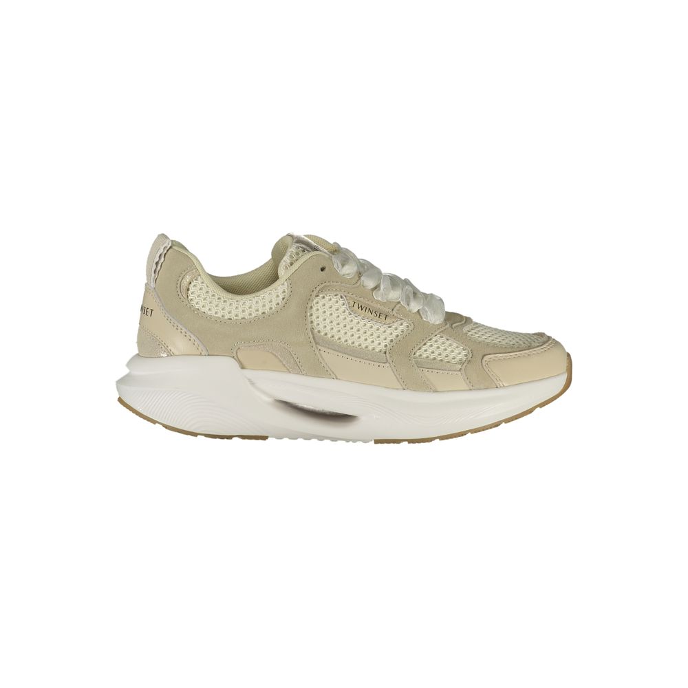 Twinset Beige Stoff Damen Sneakers US 39