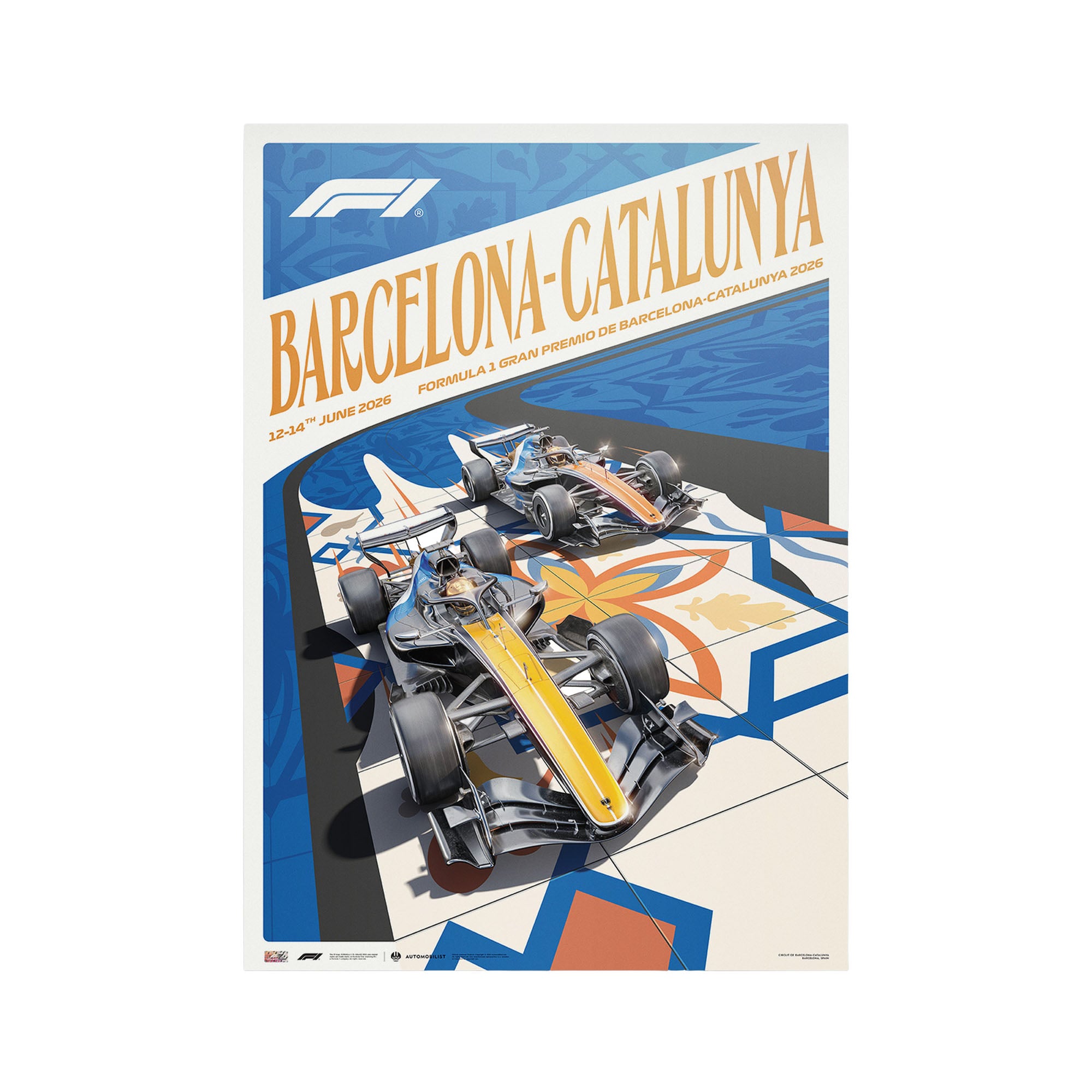 Formel 1 Merchandise Barcelona 2026 Offizielles Event-Poster