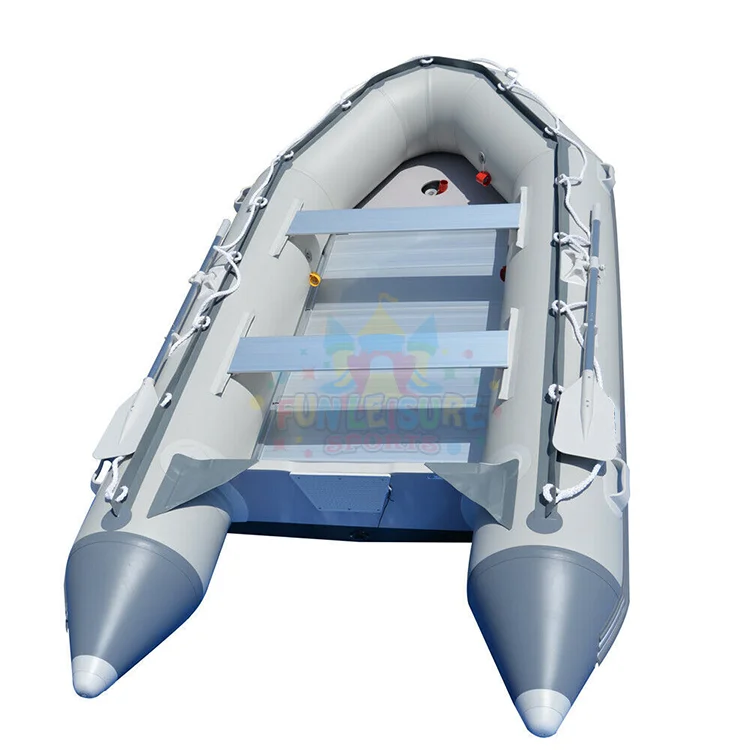 Aufblasbares Angelboot mit Paddel, PVC-Rumpf, Starres Boot zum Rudern und Driften, Aufblasbares Boot mit Aluminiumboden und PVC-Luftschlauch Image