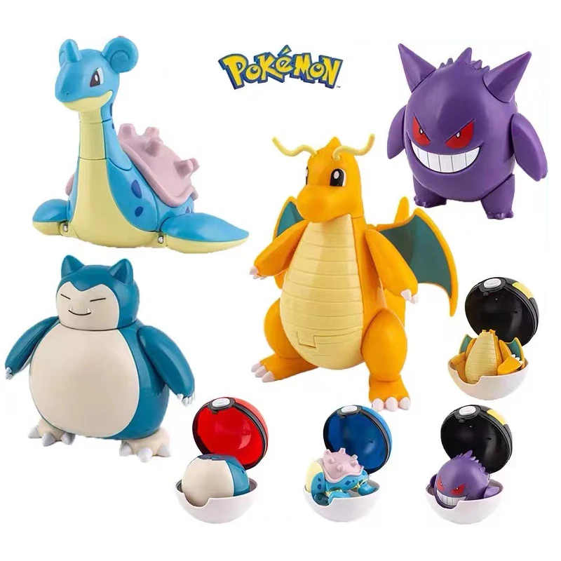 Pokemon verformbares Spielzeugset Pikachu Charizard Blastoise Eevee Actionfiguren Pokeball Transformationspuppe Kinder Geburtstag Weihnachten Image
