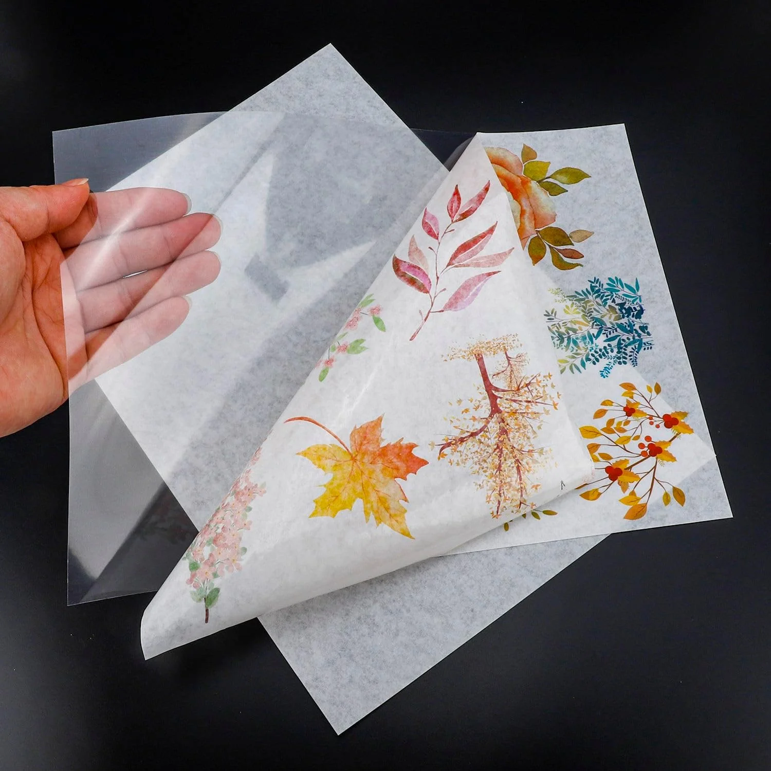 10/20 Blatt A4 Bedruckbares Washi-Aufkleberpapier Selbstklebendes Handkonto-Material Aufkleber für Tintenstrahldrucker Transparentes DIY-Bastelmaterial Image