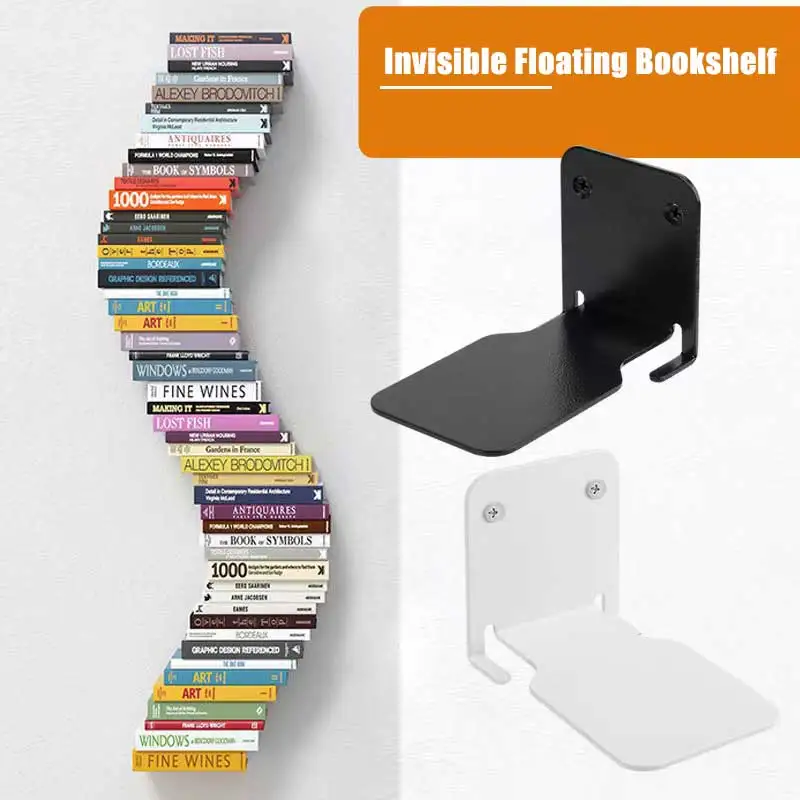 Unsichtbares Schwebendes Bücherregal Schwerlast-Wandmontiertes Verstecktes Bücherregal für Heim-Dekoration Aufbewahrung Präsentation mit Montagezubehör Image