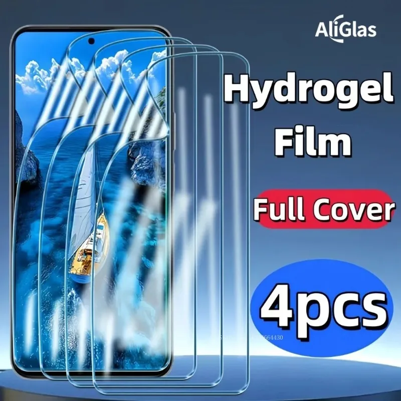 4 Stück Hydrogel-Displayschutzfolie für Huawei Honor Magic 8 Pro Magic 8 Lite Magic 8 Nicht gehärtetes Glas, folienfreundlich Image