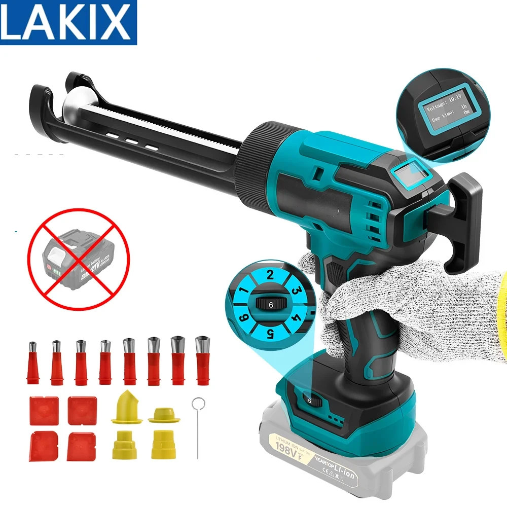 Schnurlose elektrische Klebepistole für Makita 18 V Akku, 6 Geschwindigkeiten, Glaskleber, Kartuschenpistole, Tür- und Fensterkleber, Nähpistole, Elektrowerkzeug Image