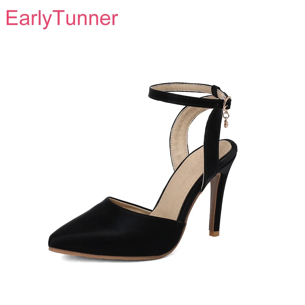 Neue Sommer Elegante Schwarz Grün Frauen Nude Sandalen Sexy High Heels Dame Slingback Schuhe Plus Große Kleine Größe 32 43, 45 50