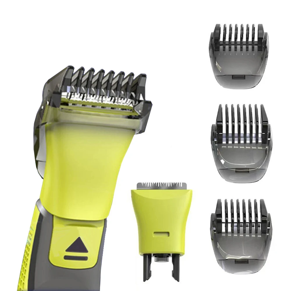 4-in-1-Set, Gesichtshaarschneider und -former, Ersatzkopf und 3 Kämme, kompatibel mit One Blades QP2510/QP2520/QP2620/QP2630/QP6 Image