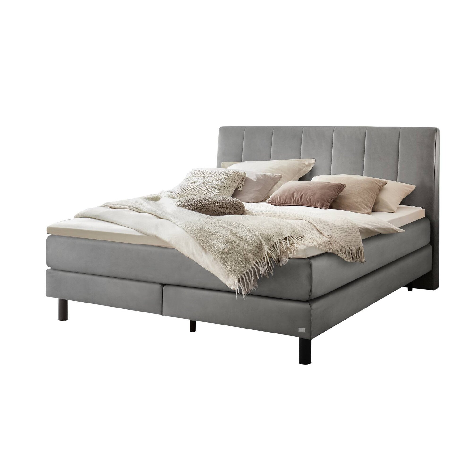 Hasena »Donna« Boxspringbett 200x200 cm / Pace grey / Lovely-Top Image