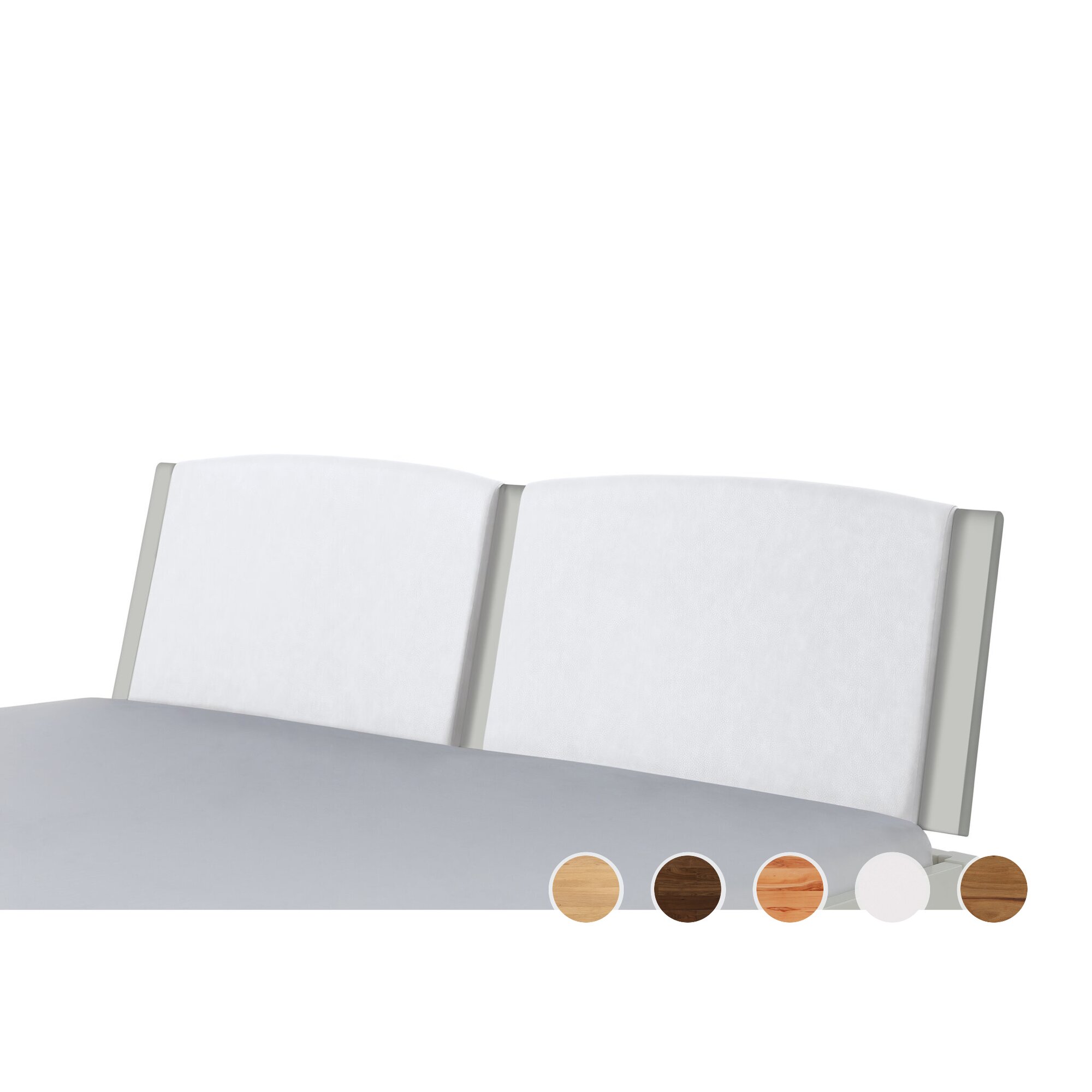 Hasena »Comfy« Kopfteil gepolstert 180 cm / Weiss deckend, lackiert / Kul white