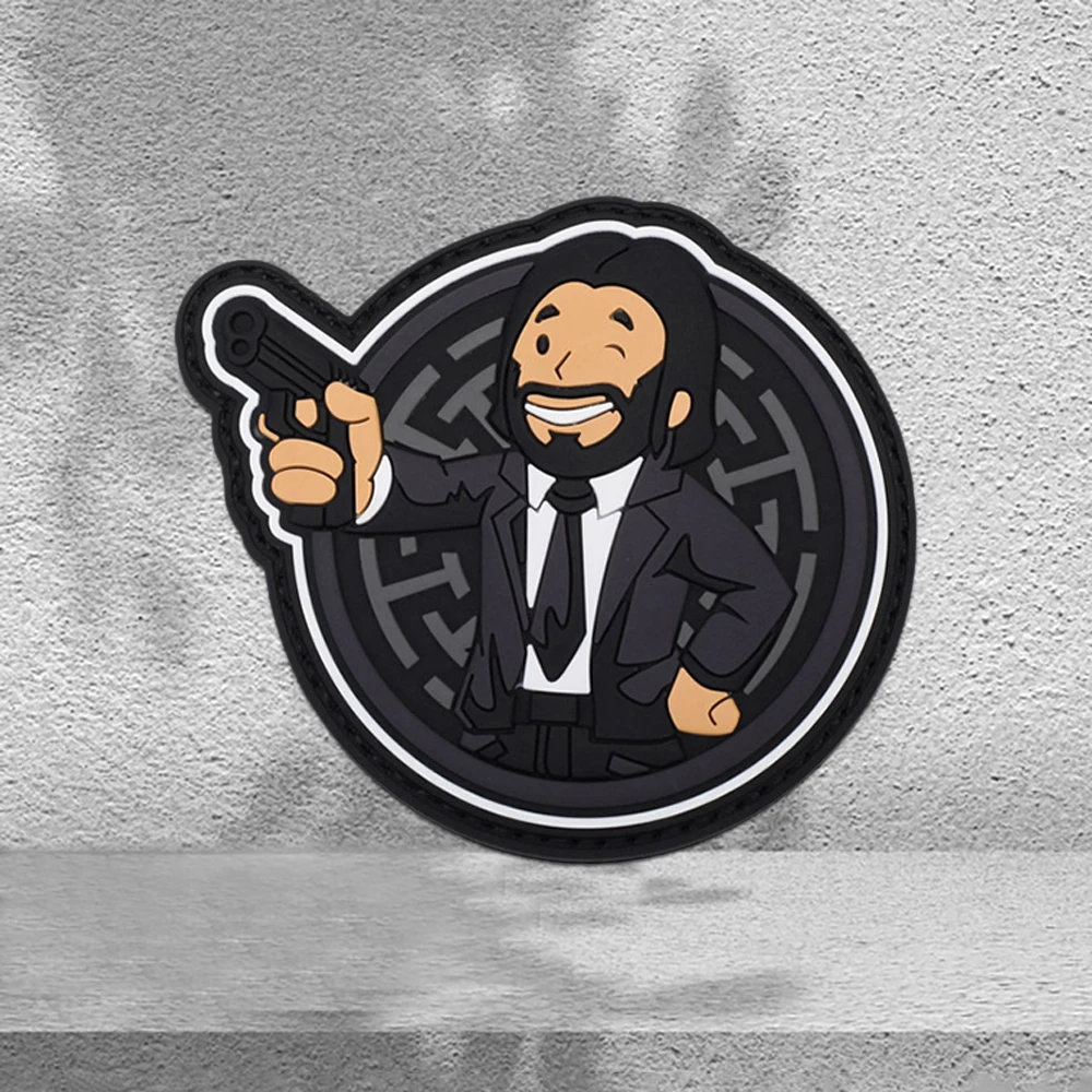 Ein Herr. Smile PVC-Patch Taktische Weste/Gurt-Abzeichen Aufkleber Patch PVC Klett-Morale-Patch Rucksack-Patch Kleidungs-Patch Weicher Gummi-Patch Image
