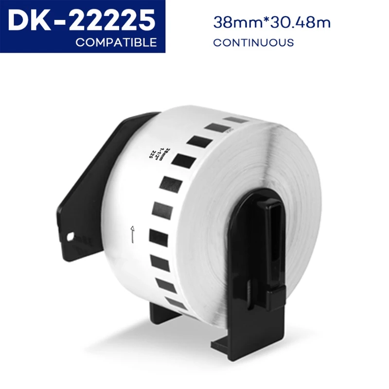 38mm*30,48m Weiß DK22225 Kompatibles Endlos-Thermopapier DK-22225 DK 22225 Kompatibel für Brother QL Etikettendrucker QL-500 Image