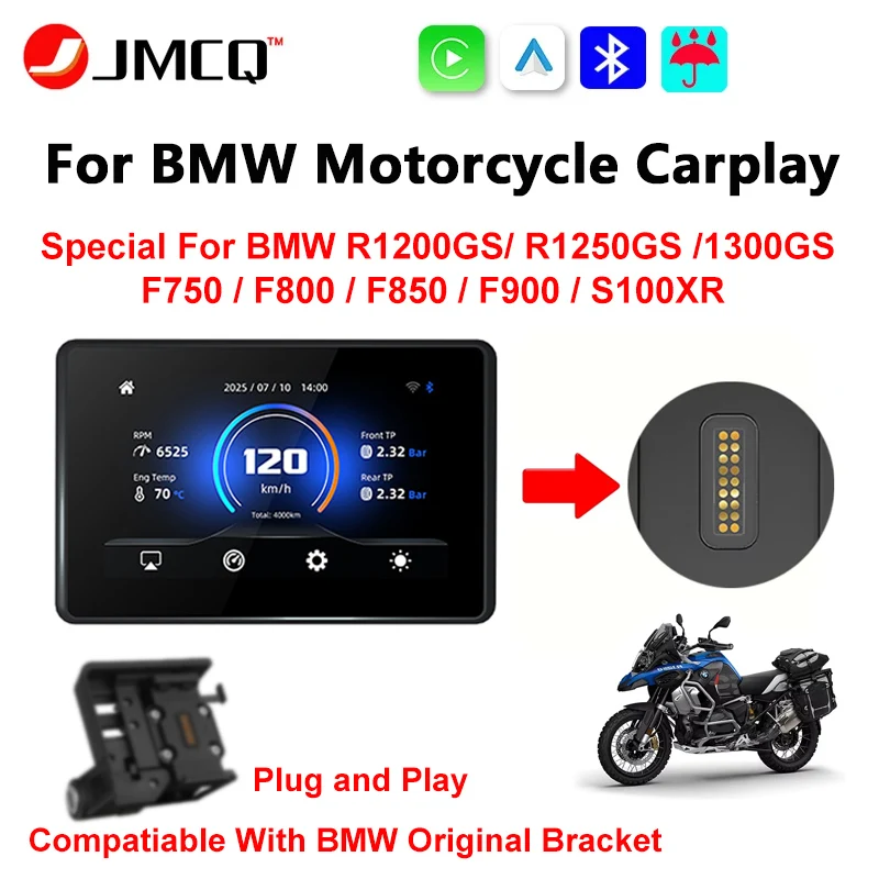 Für BMW Motorrad GPS-Navigation Kabelloses CarPlay Android Auto Moto Monitor Für BMW R1200GS R1250GS F800 F900 S1000XR Image