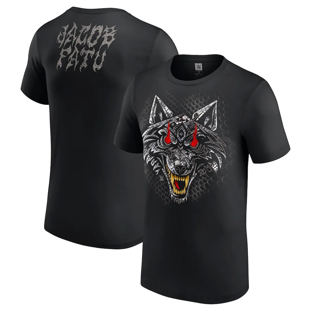 2026 Herren Schwarzes Jacob Fatu Tribe Wolf Head T-Shirt – Sport-Enthusiasten Wrestling Kampf-T-Shirt Street Hip Hop Oversize Top