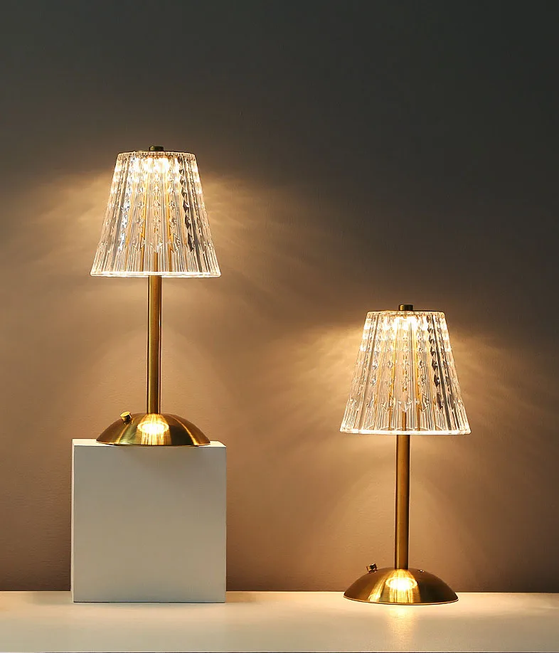Lampe de Table chambre à coucher, lampe de chevet lumière luxe diamant cristal lampe haut de gamme atmosphère lampe charge tactile petite lampe de nuit