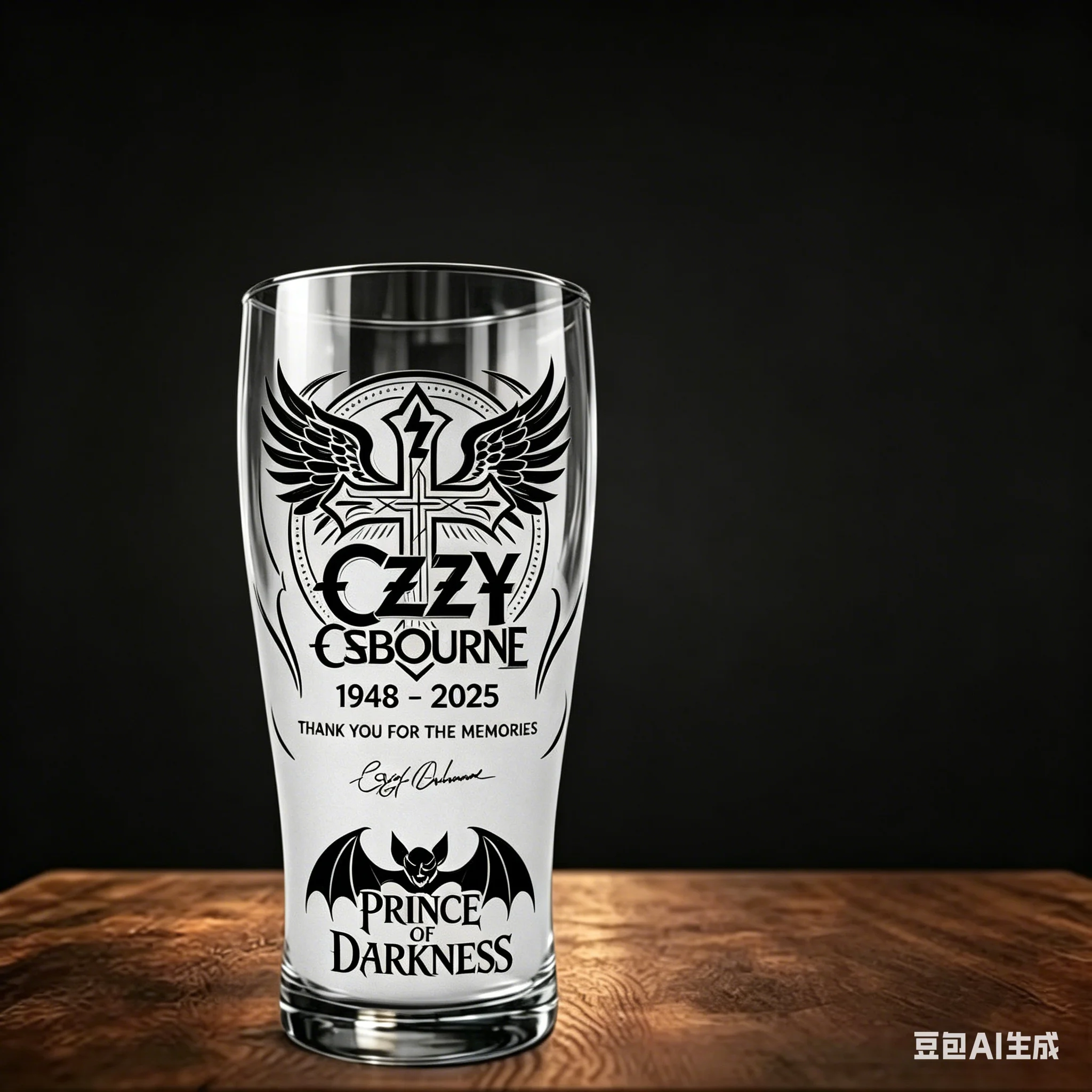 1948-2025 Rock-Fans OZZY Osbourne Heavy Metal Bierglas Retro Rock Band Trinkbecher Sammlerstück Dekoration Image
