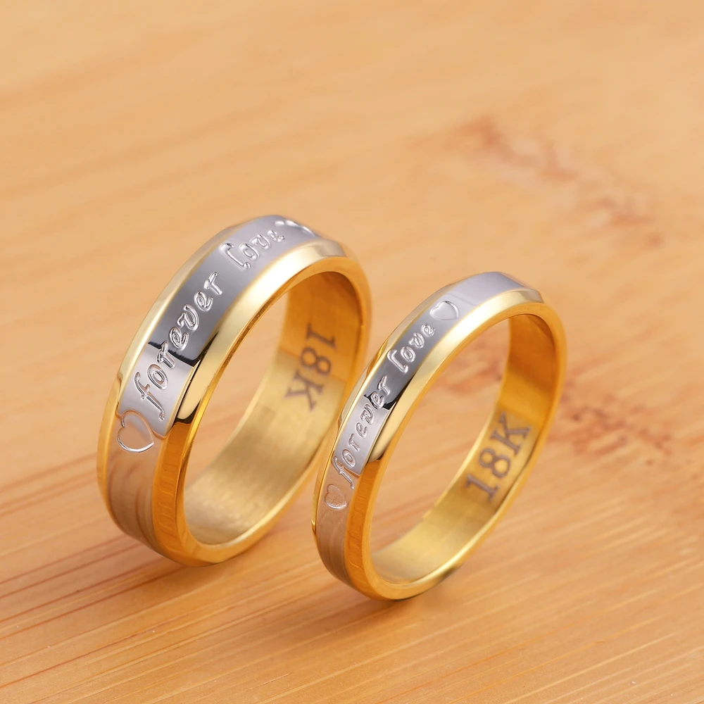 Sterling Silber Farbe 18 Karat Gold romantische Herz ringe für Frauen Männer Größe 6-10 Party Hochzeit Accessoires Paar Geschenke Schmuck