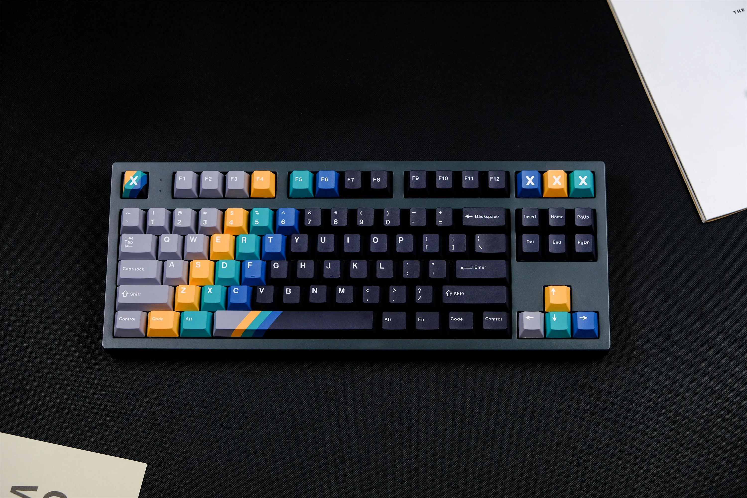 GMK-Phonogramm-Tastenkappe, 129-Tasten, PBT-Tastenkappen, Kirschprofil, DYE-SUB, personalisierte GMK-Tastenkappen für mechanische Tastaturen Image