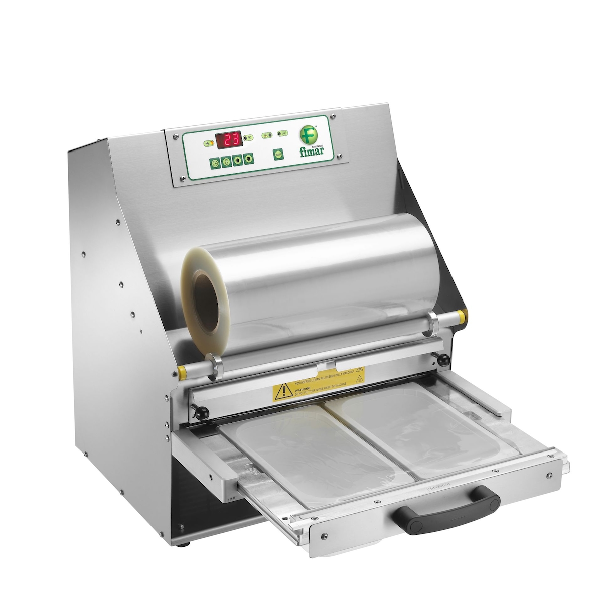 FIMAR TS3A-S4 Automatische Siegelmaschine, 6–8 Zyklen/Min., 4 Abdrücke 180x135 mm, 2 HP, 380 mm Rolle, Maße 46x51x55,5 cm Image