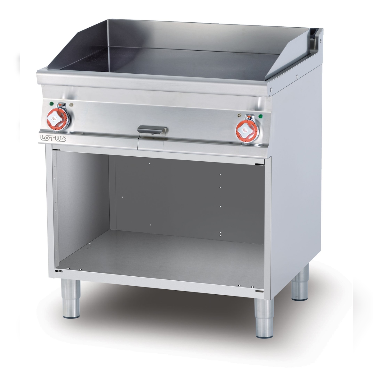 Redcook Elektrischer glatter Fry-Top SUPERCHROME (MOCA Approved), 2 Kochzonen, Edelstahlgehäuse, Maße 80x90x90 cm, Modell FTL-98ETS Image
