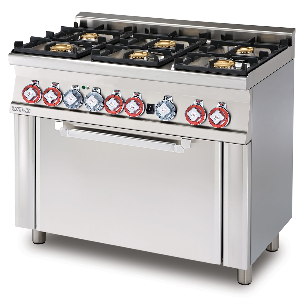 6-Flammen-Kombiherd mit elektrischem Multifunktionsbackofen. Abmessungen 100x60 h90 cm. Modell CFM6-610GEM Image