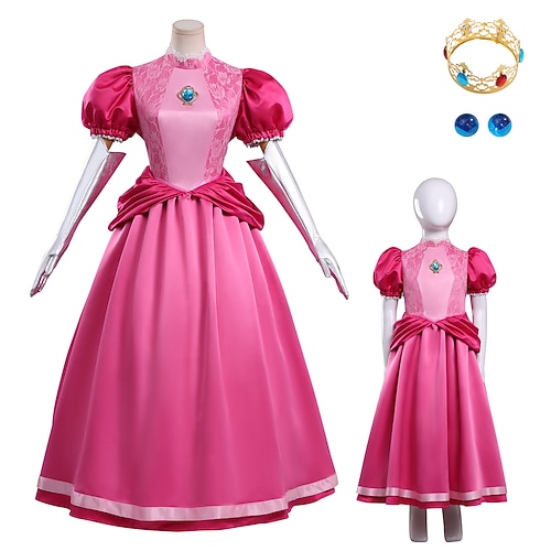 Klempner-Videospiel Galaxy-Prinzessin, Sternenpri ... Kleid Ausgefallene Kostüme Retro Vintage 1980er for Damen Erwachsene Halloween Karneval Leistung Comic-Konzert Anime Expo