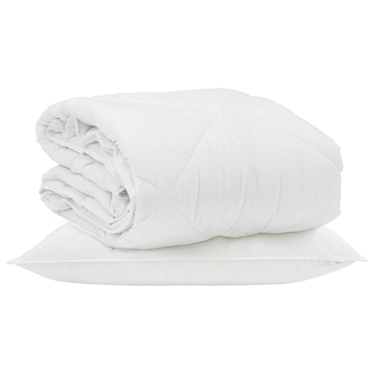 vidaXL Sommerdecke mit Kissen 2 pcs Weiß Mikrofaser Image