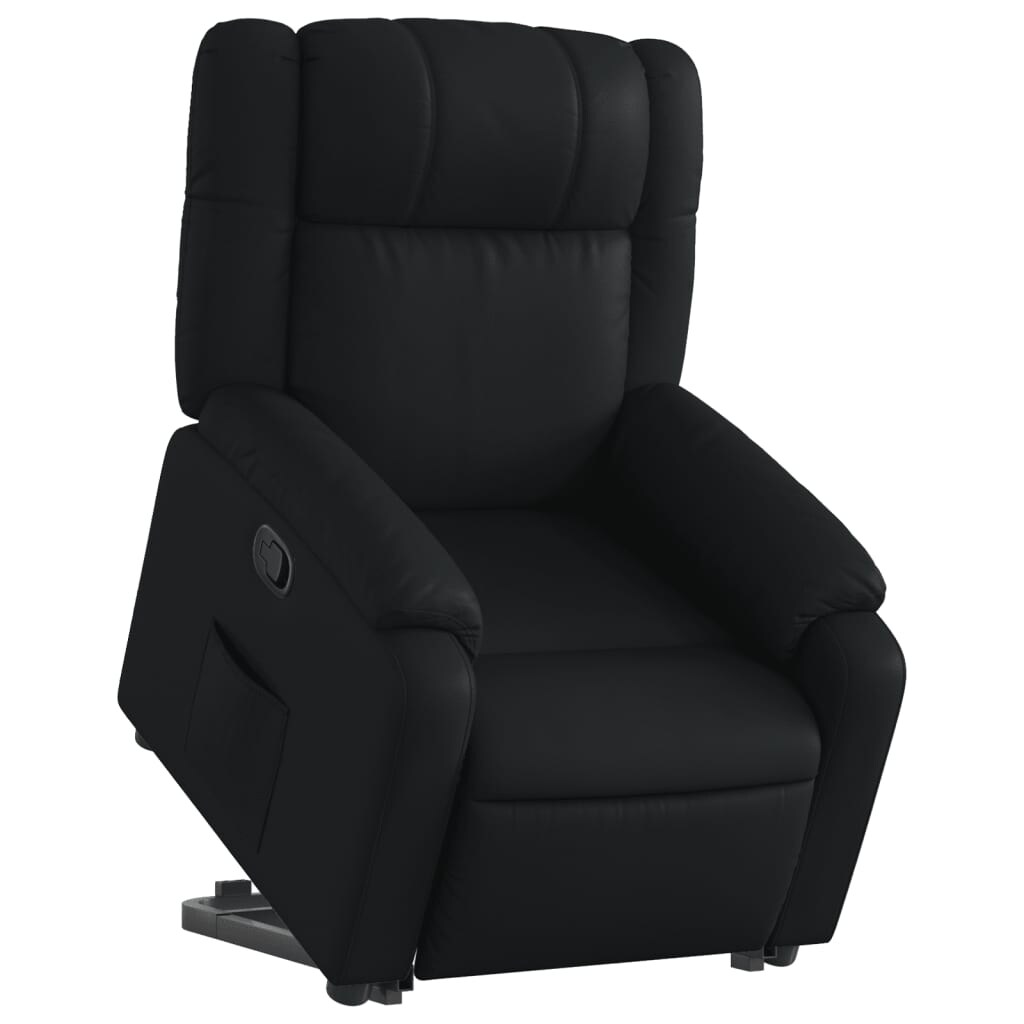 vidaXL Relaxsessel mit Aufstehhilfe Schwarz Kunstleder Image