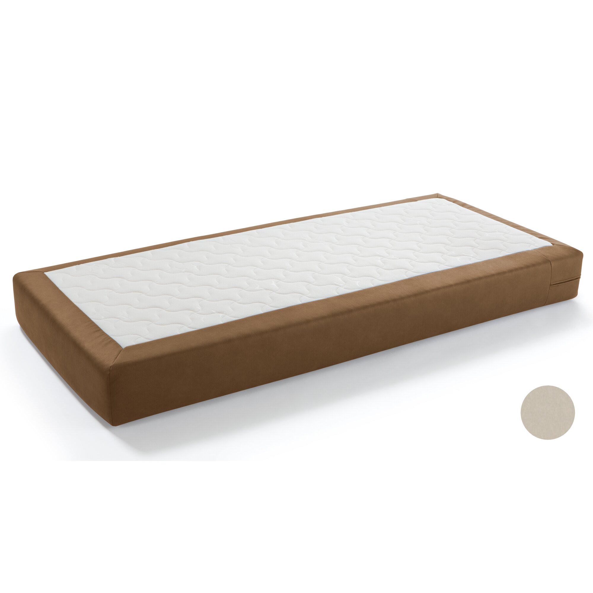 Hasena Boxspring Taschenfederkern-Matratzen Opalin Tex 90x200 cm / Casual sahara / H3/H3