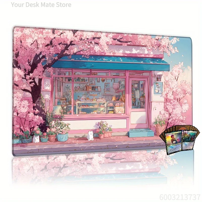 Pink Bakery Mauspad, große Größe, Gummibasis, rutschfest, PC-Schreibtischzubehör, Mauspad für Büro und Gamer, Tastaturmatten, Dekormatte Image