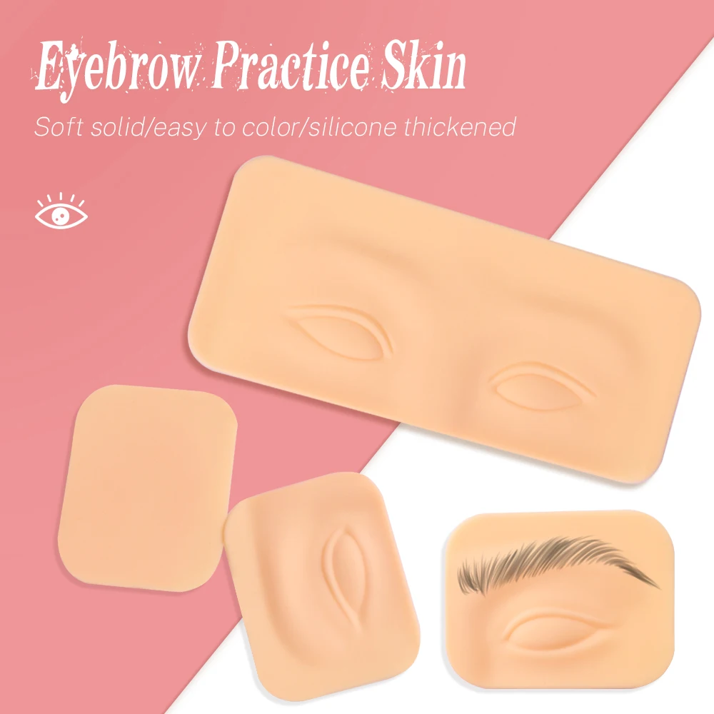 3D Augen Praxis Haut Permanent Make-Up Tattoo Bionic Silikon Augenbrauen Augen Make-Up Ausbildung Praxis Haut Form Einfach Zu Färben Werkzeug Image