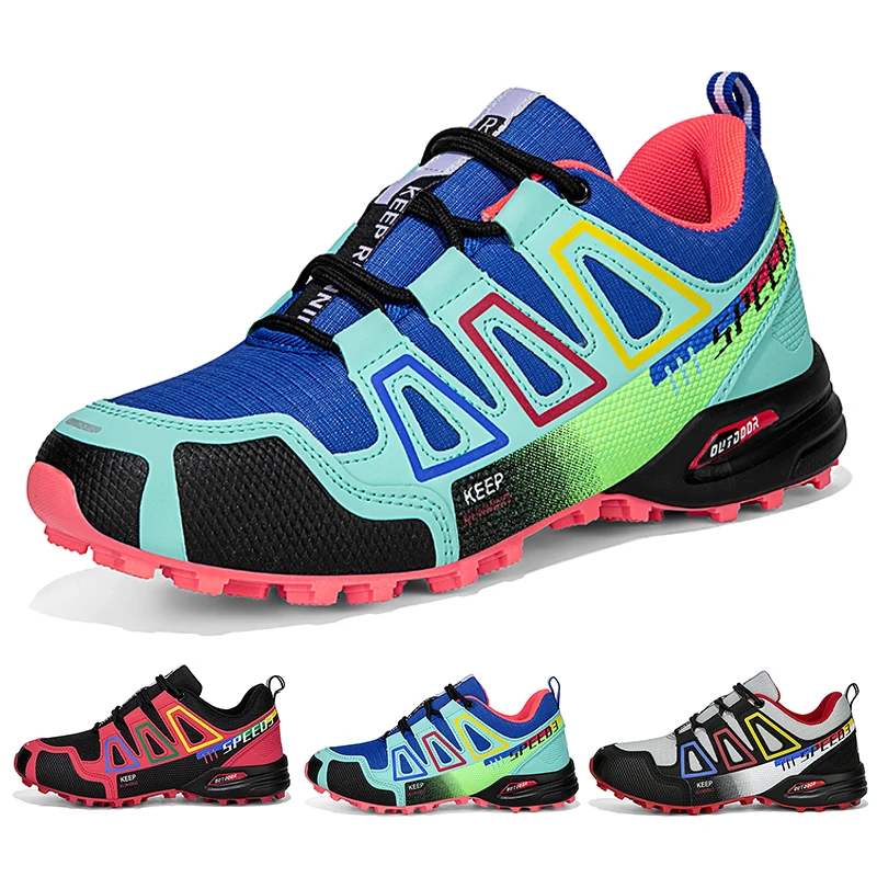 Damen Outdoor-Wanderschuhe, rutschfest, verschleißfest, atmungsaktiv, Wander-Trainingsschuhe, All-Terrain-Wanderschuhe, Damen-Fahrradschuhe