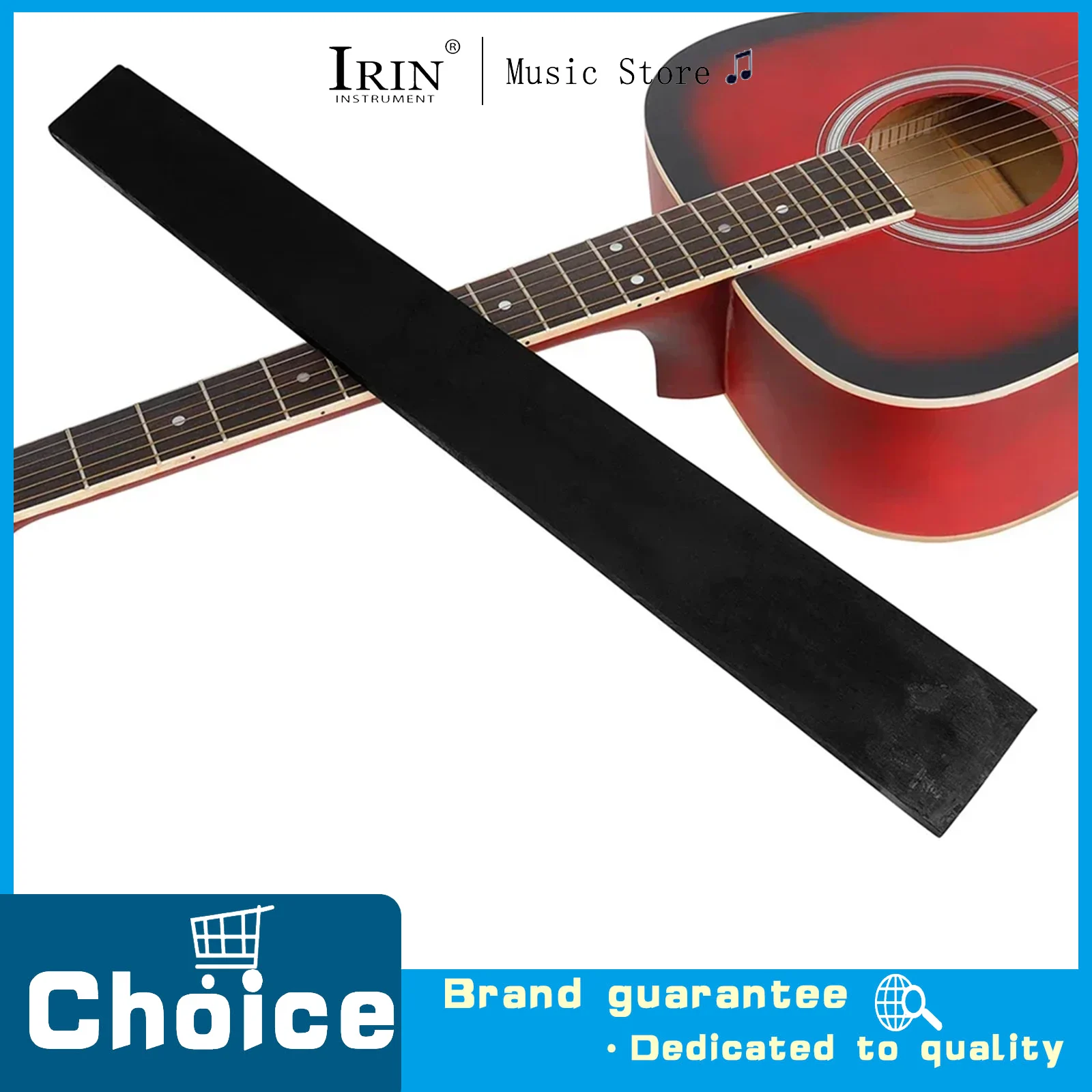 DIY Gitarren-Griffbrett aus Ebenholz für Akustik-/Klassik-/E-Gitarren, Ebenholz-Gitarrenzubehör Image