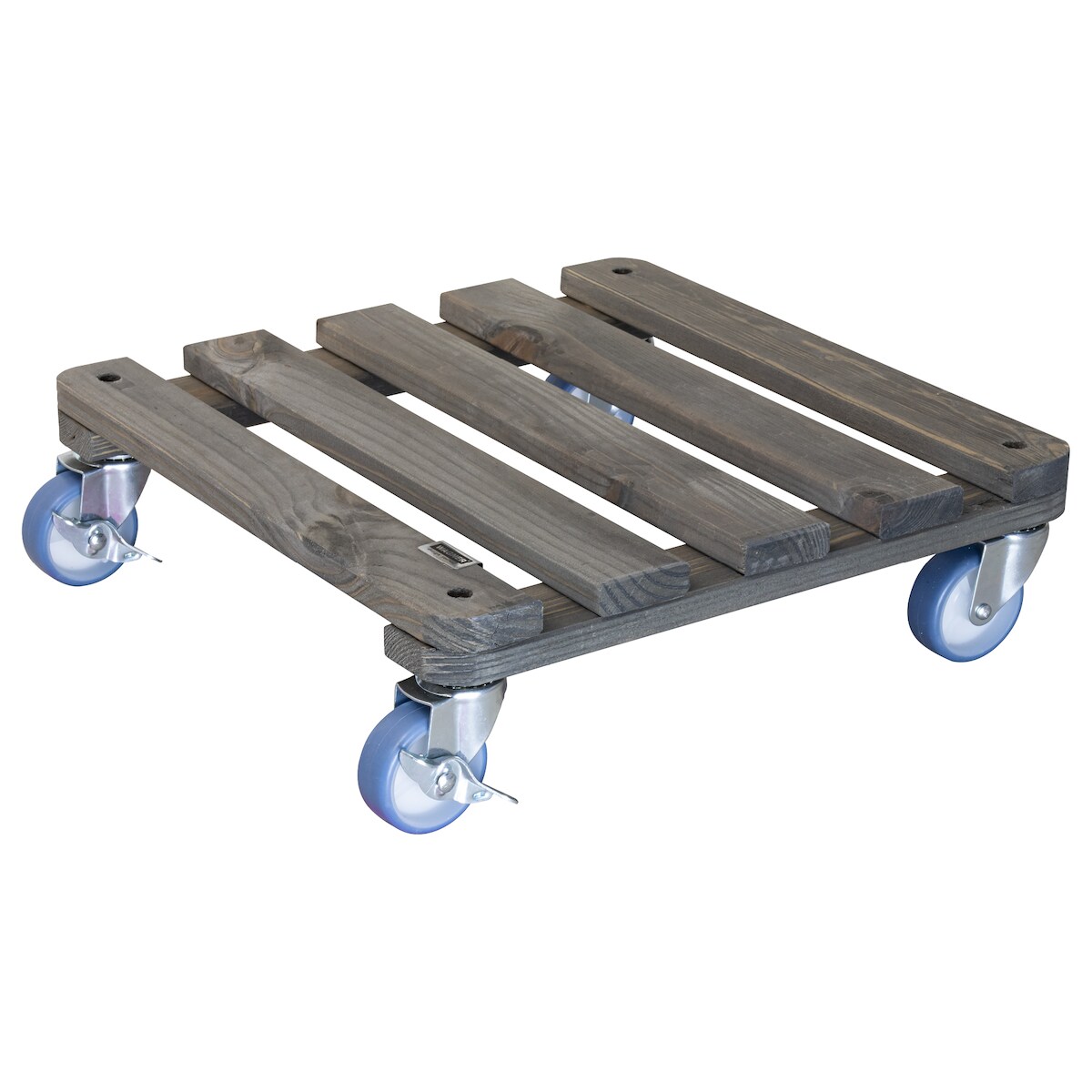 WAGNER Pflanzenroller VINTAGE 40 x 40 x 12 cm, für außen, Holz geriffelt, soft, Bremse, max 200 kg, EU Ware - 20709001 Image