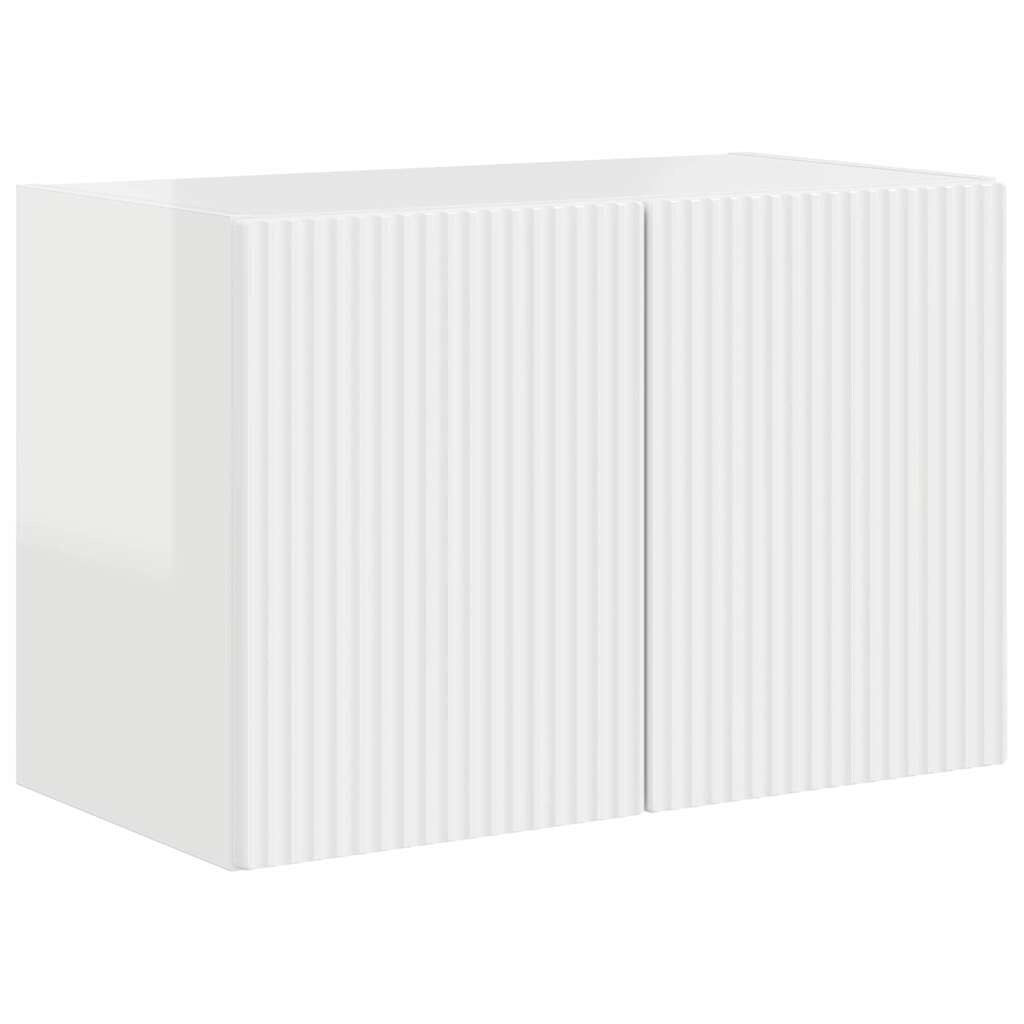 vidaXL TV-Wandschrank Hochglanz Weiß 59,5 x 31 x 40 cm Holzwerkstoff Image