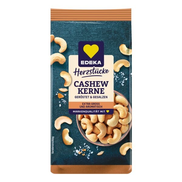 EDEKA Herzstücke XL Cashewkerne, geröstet & gesalzen 125 g Image