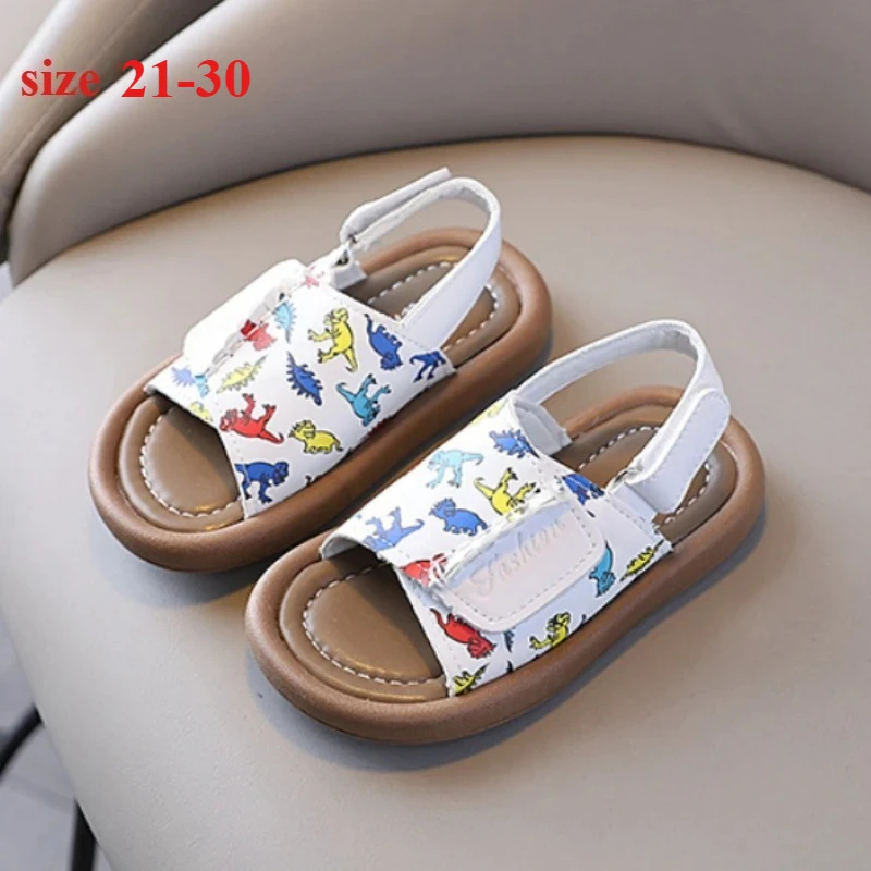 Entzückende Dinosaurier-Kleinkindsandalen für Jungen, atmungsaktive Sommerschuhe mit weicher Sohle für kleine Kinder Image