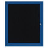 AARCO Outdoor Directory Cabinet Enclosed Wall Mounted Letter Board Vinyl/Metal in White/Blue | 36 H x 72 W x 2 D in | Wayfair OADC3672-3B