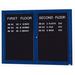 AARCO Outdoor Directory Cabinet Enclosed Wall Mounted Letter Board Vinyl/Metal in Blue/White | 48 H x 72 W x 2 D in | Wayfair OADC4872B