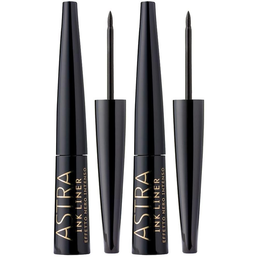 ASTRA Make-UP Ink Liner - Eyeliner Mat Nero Intenso 2x1 St