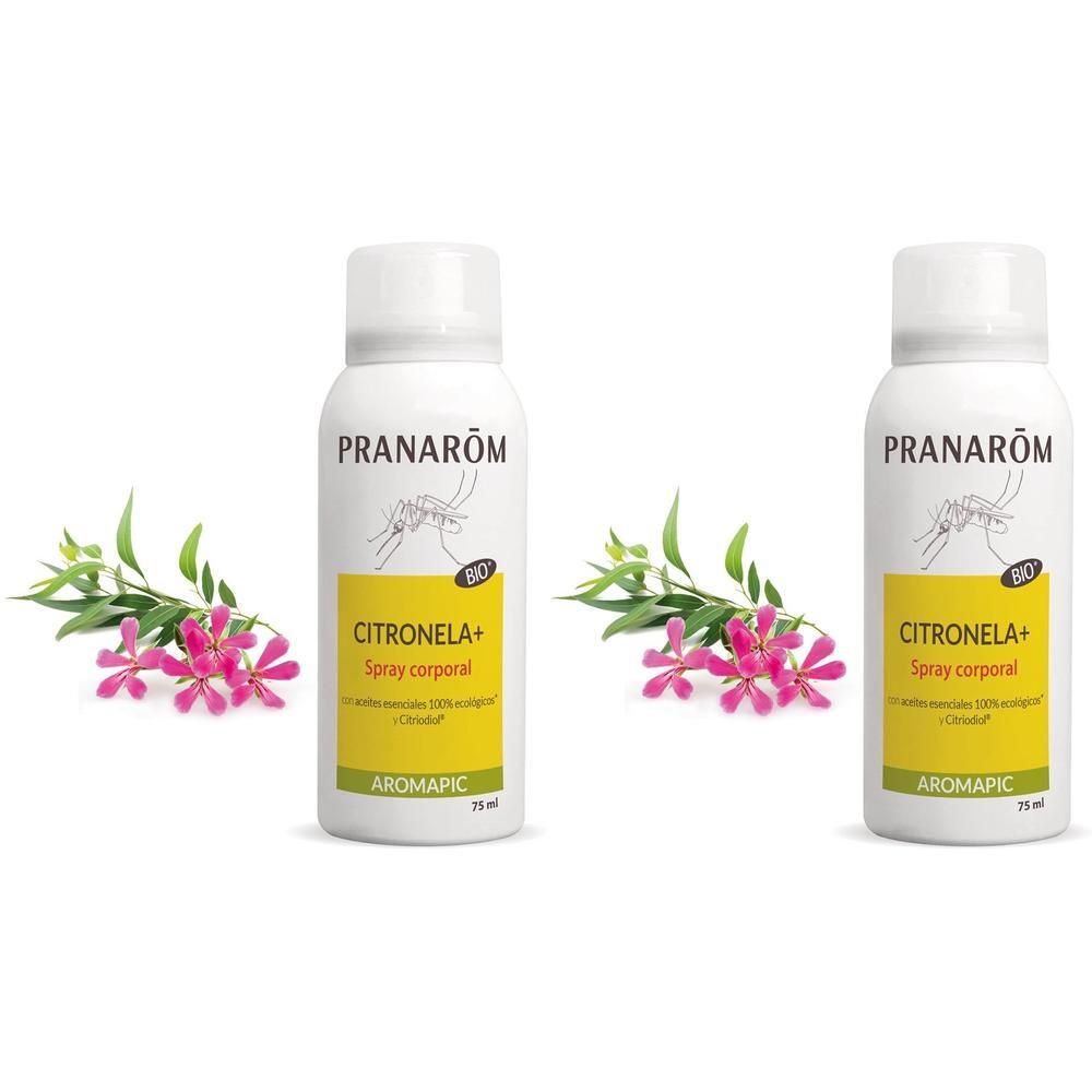 Pranarôm Aromapic Spray Corpo Anti-Zanzare Bio 2x75 ml
