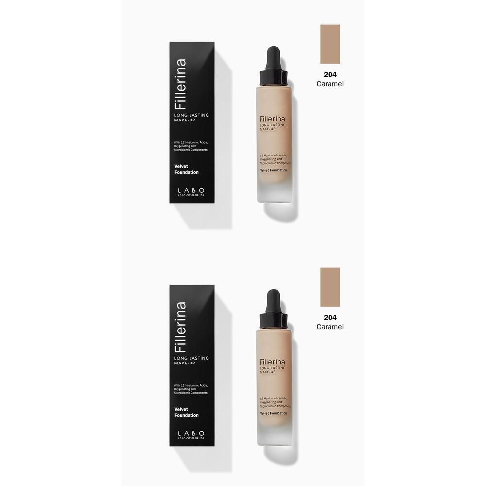 LABO Fillerina Long Lasting Make Up Velvet Fundation Colore 204 2x30 m