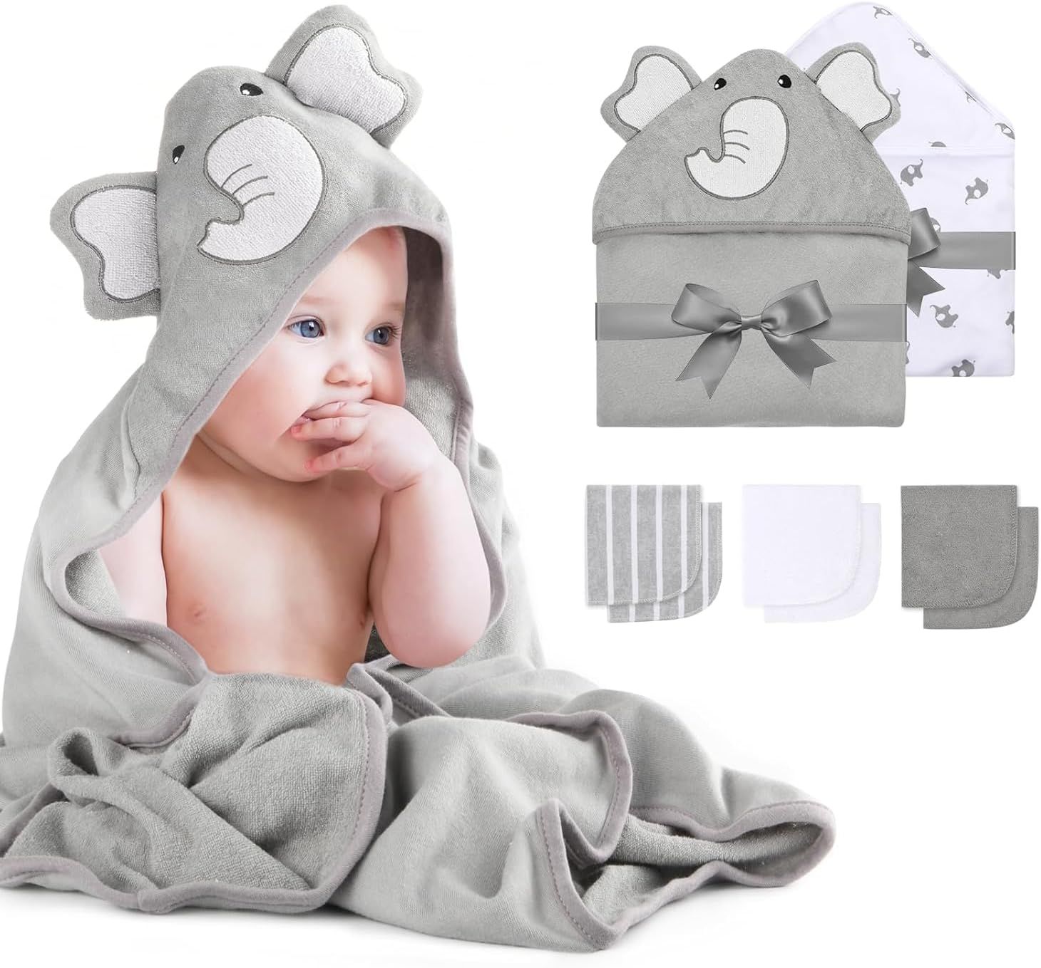 Set di asciugamani da bagno per bambini Momcozy, set neonati 1 St