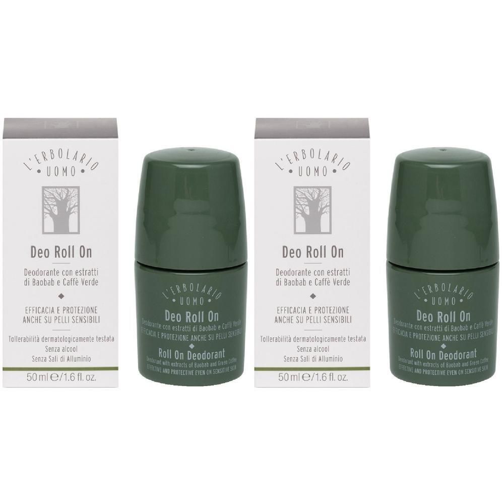 L`Erbolario Deodorante Roll On L'Erbolario Uomo 2x50 ml Roller