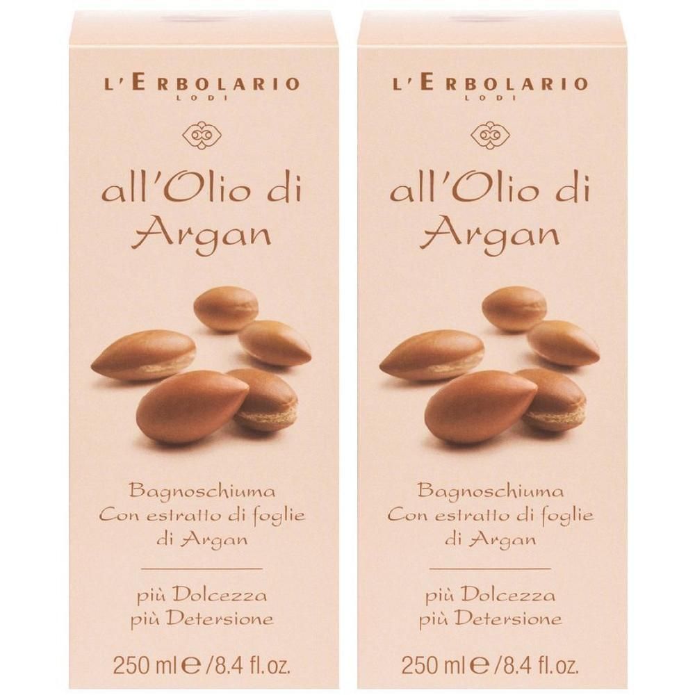 Argan Bagnoschiuma 250 Ml 2x250 ml Schiuma da bagno