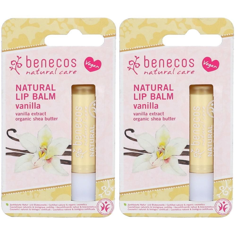 Benecos Balsamo Lab Vaniglia 2x4,8 ml Protezione per le labbra