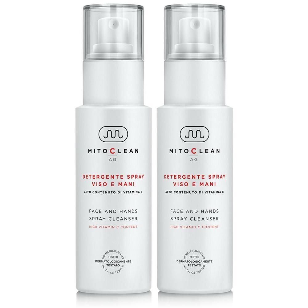 Mitochon Mitoclean AG Detergente Spray per Viso e Mani 2x120 ml