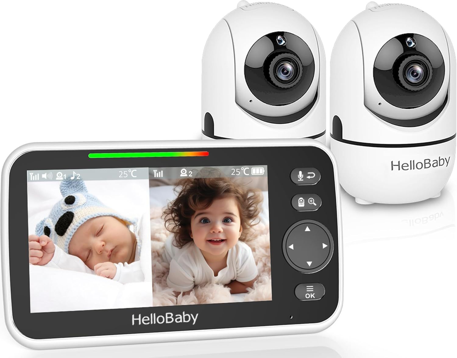Baby monitor con 2 telecamere HelloBaby 1 St