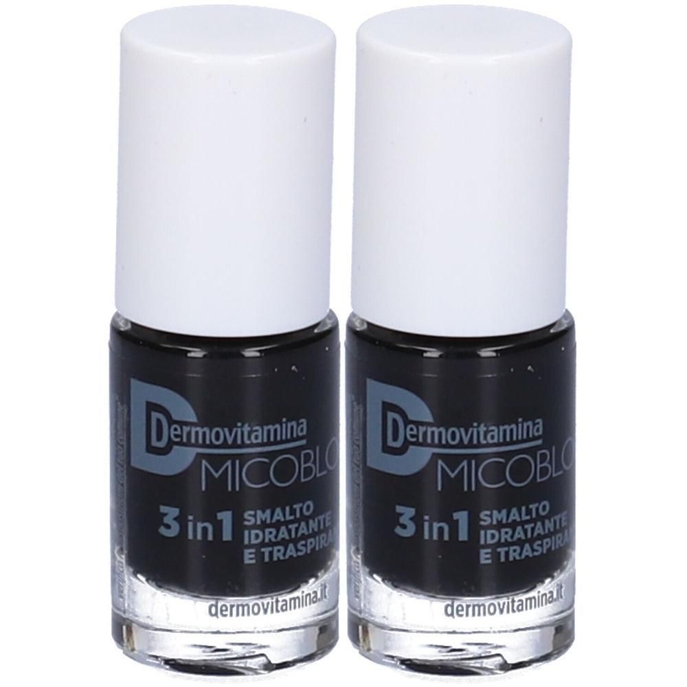 Dermovitamina Micoblock® 3 in 1 Smalto Idratante e Traspirante Nero 2x