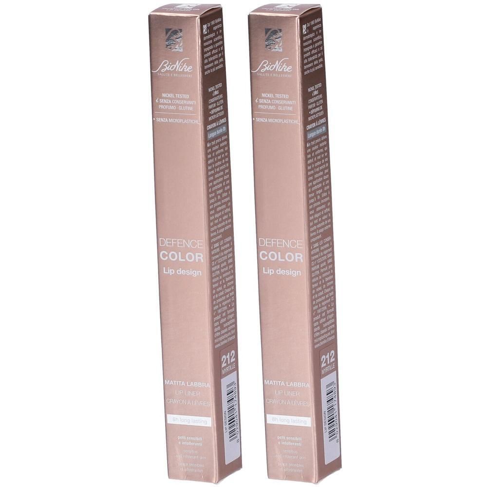 BioNike Defence Color Lip Design Matita Labbra Colore 212 Myrtille 2x1