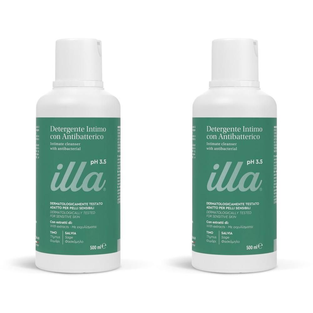 Illa Detergente Intimo Antibatterico Ph 3.5 2x500 ml